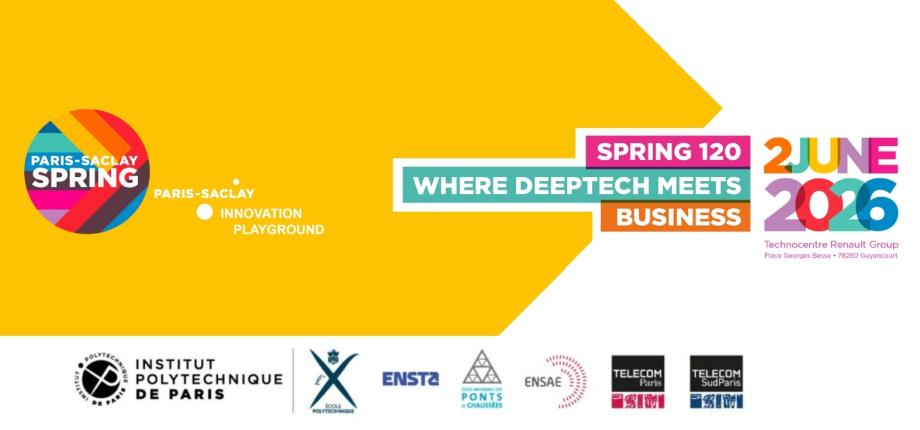 Paris-Saclay SPRING 2026 : IP Paris renforce sa présence dans le nouveau format SPRING 120